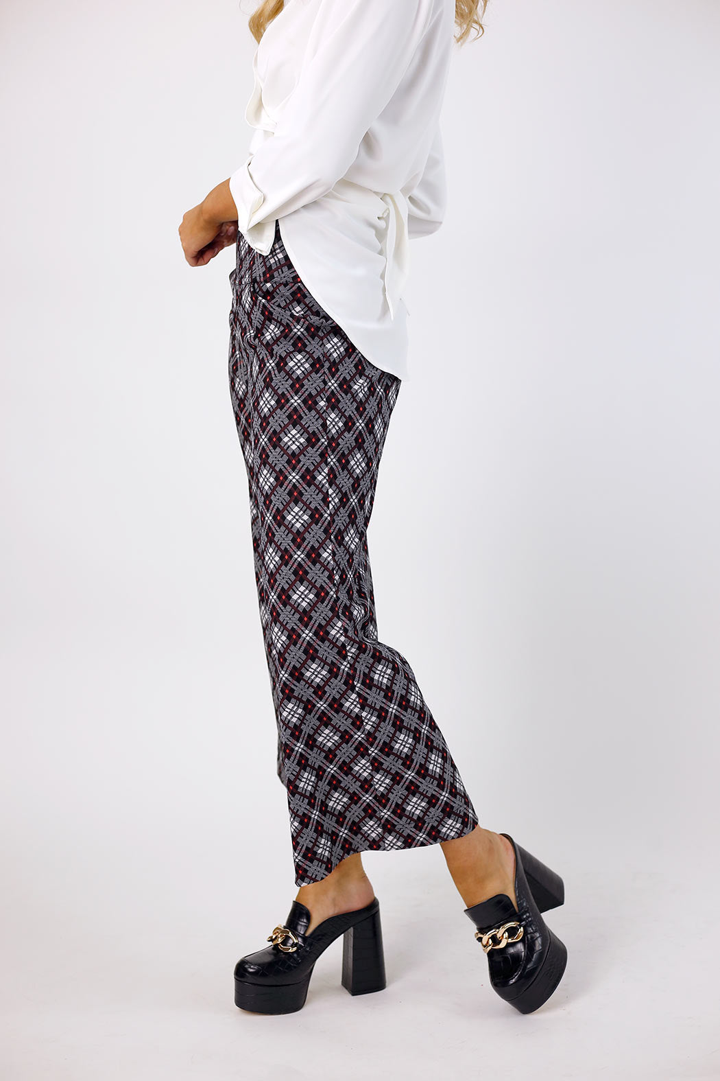 Red Ponte Jet Culotte - FINAL SALE