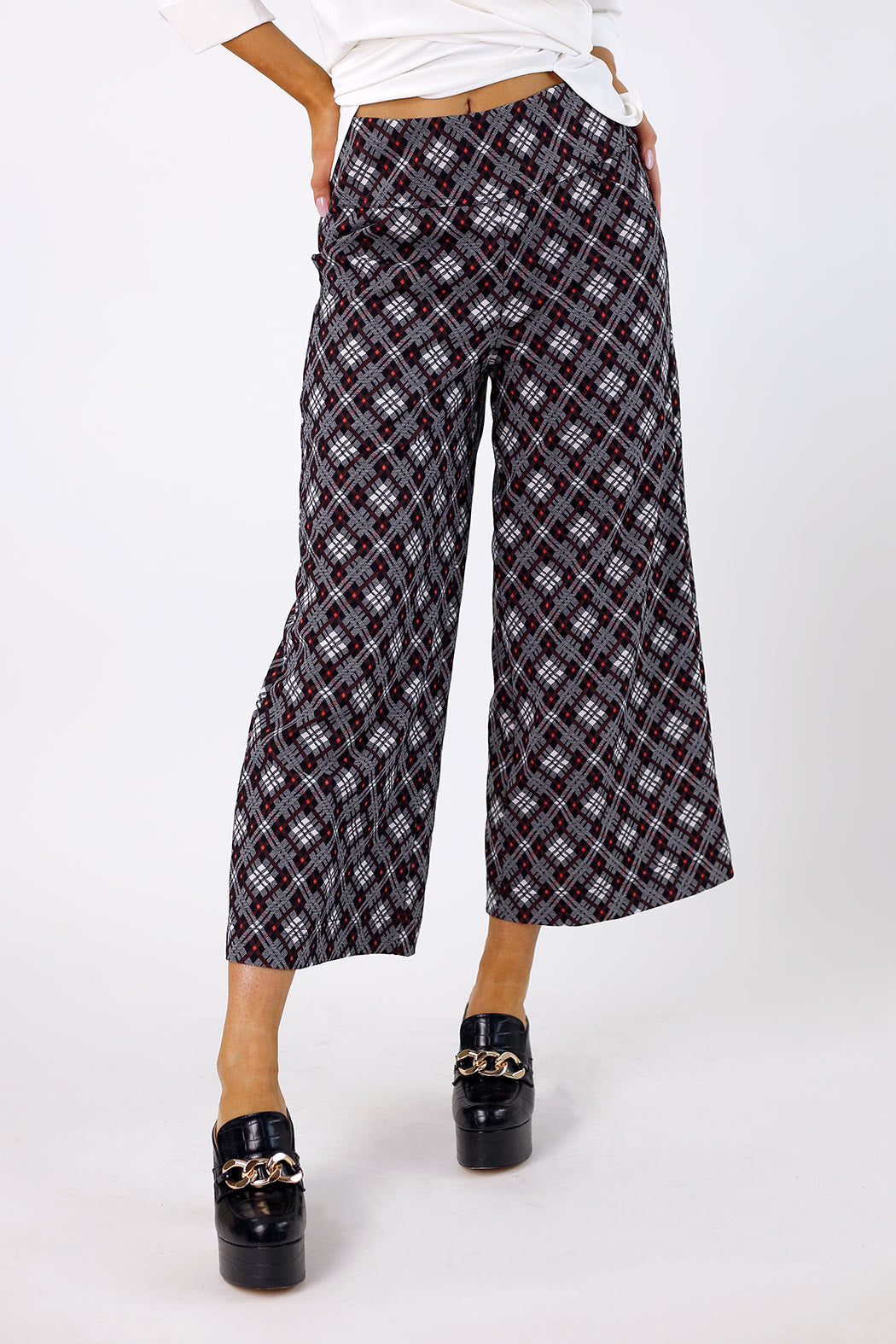 Red Ponte Jet Culotte - FINAL SALE