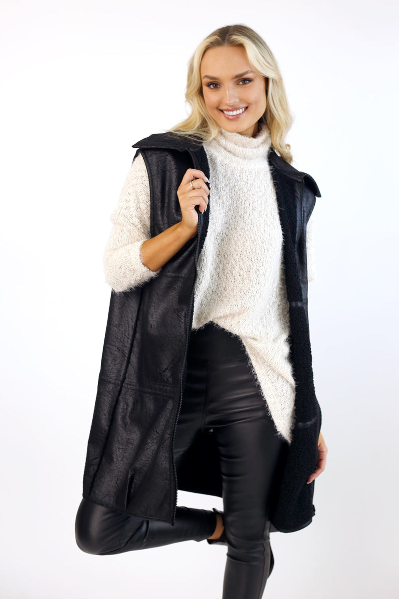 Black Reversible Vest - SALE