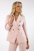 Pink Check Ponte Sisca Blazer - SALE