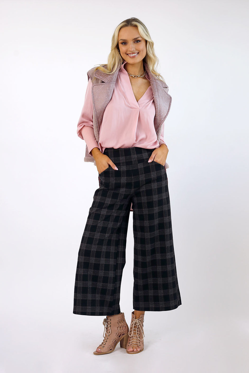 Pink Reversible Crop Vest - FINAL SALE