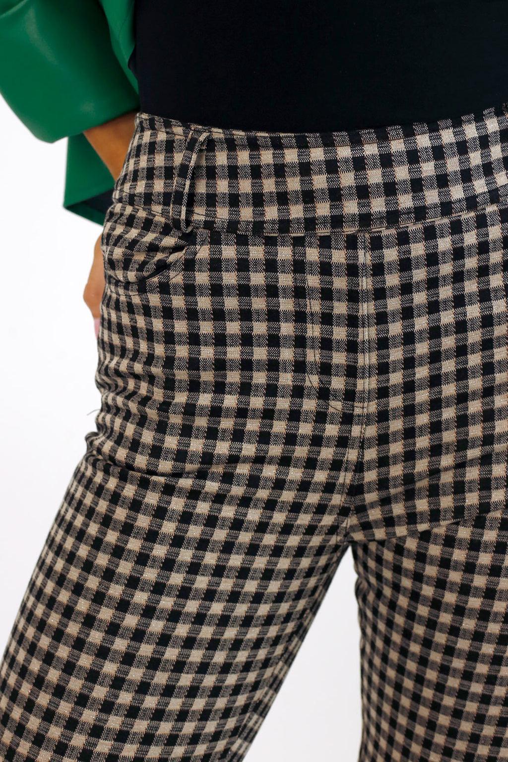 Check Ponte Slim Pant - SALE