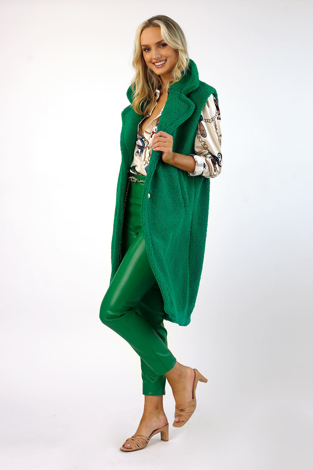 Green Teddy Vest - SALE