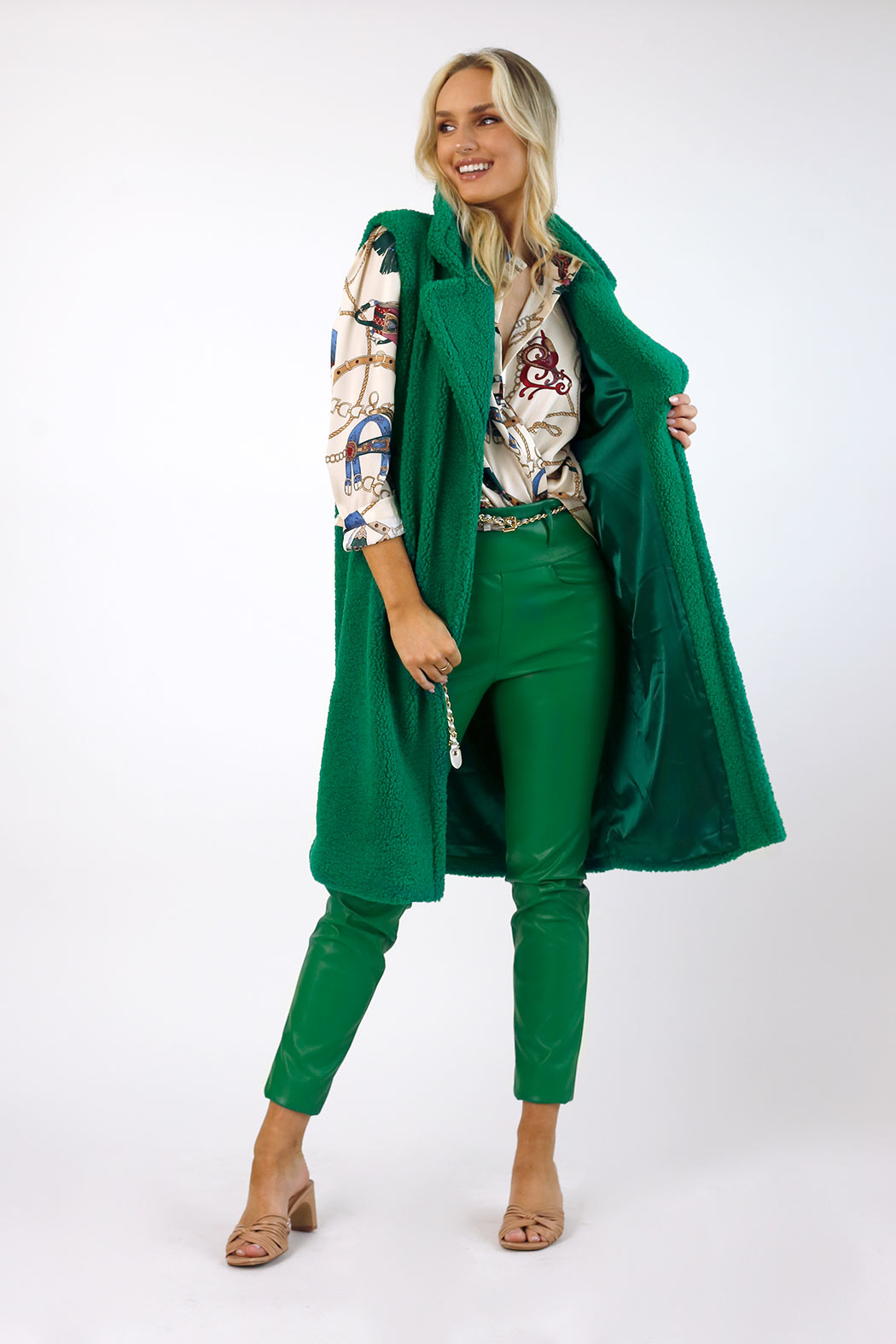 Green Teddy Vest - SALE