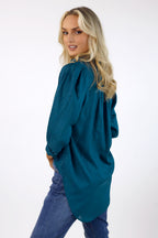 Teal Lurex Maya Shirt - SALE