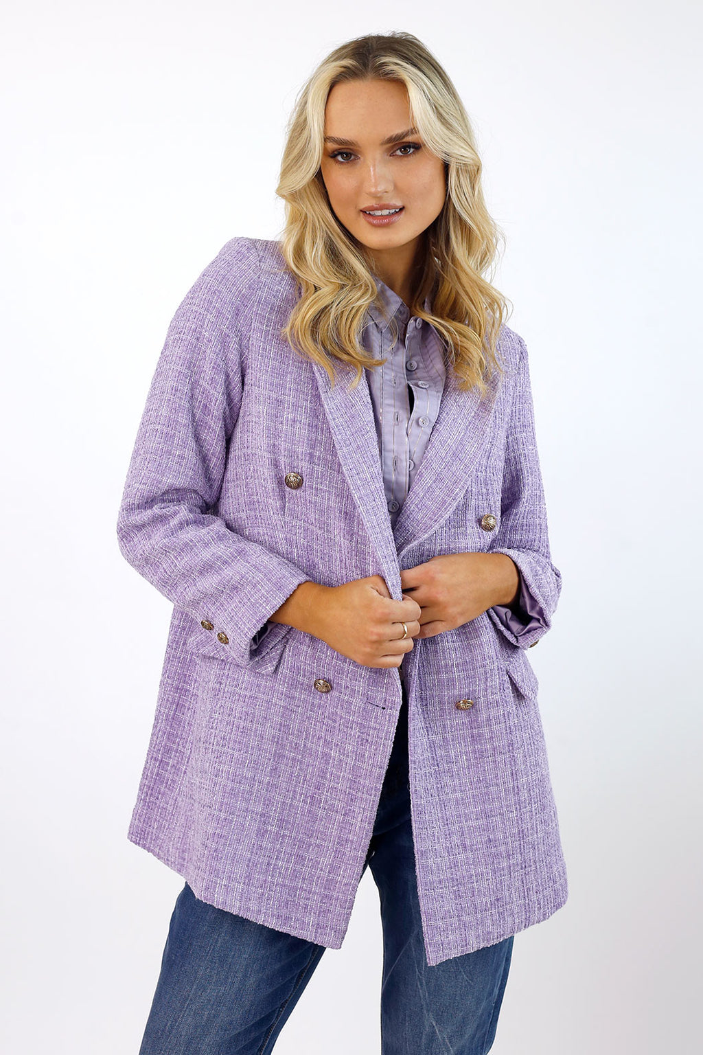 Lilac Textured Blazer - FINAL SALE
