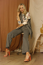 Ponte Wide Flare - Big Check - SALE