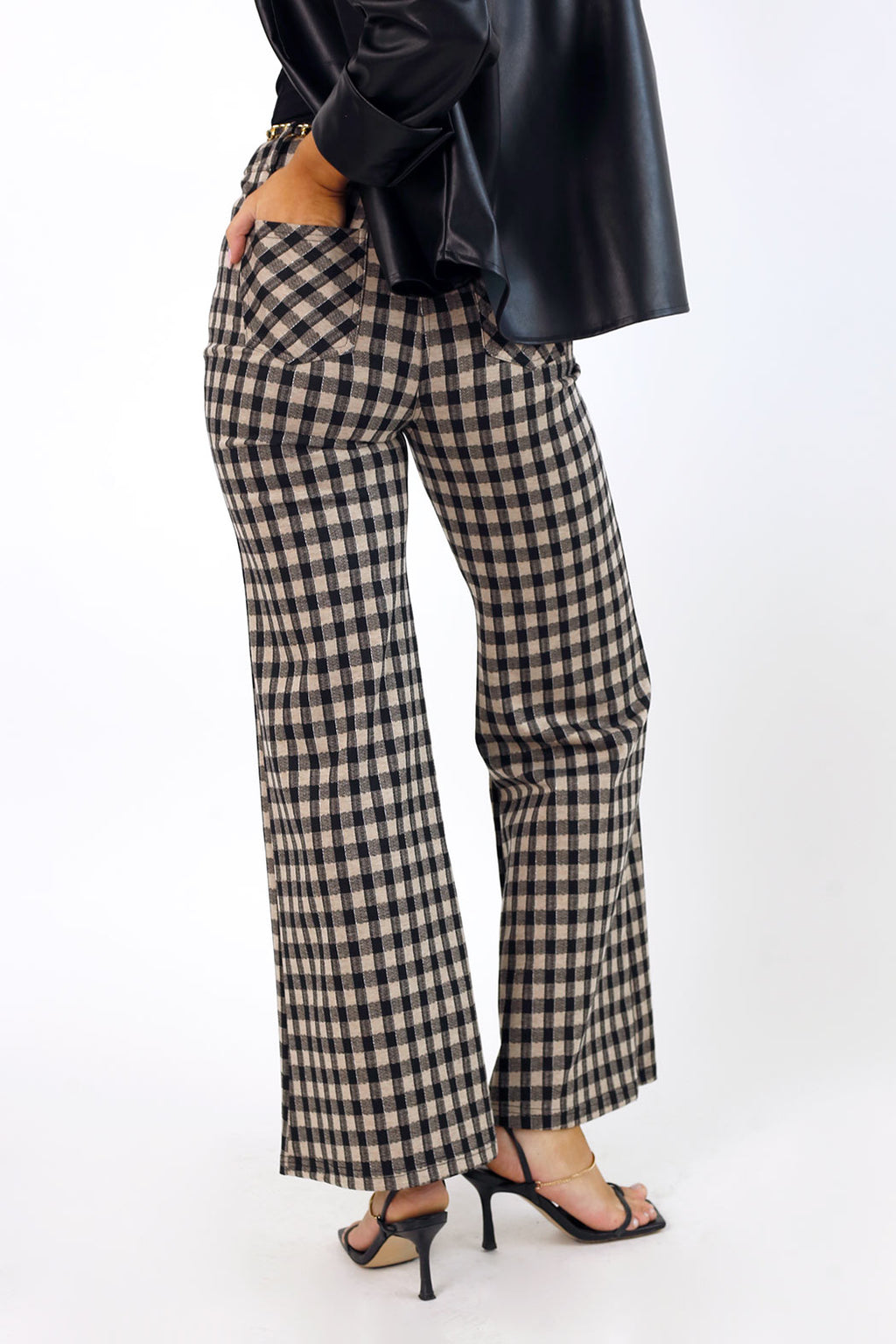 Ponte Wide Flare - Big Check - SALE