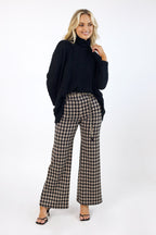Ponte Wide Flare - Big Check - SALE