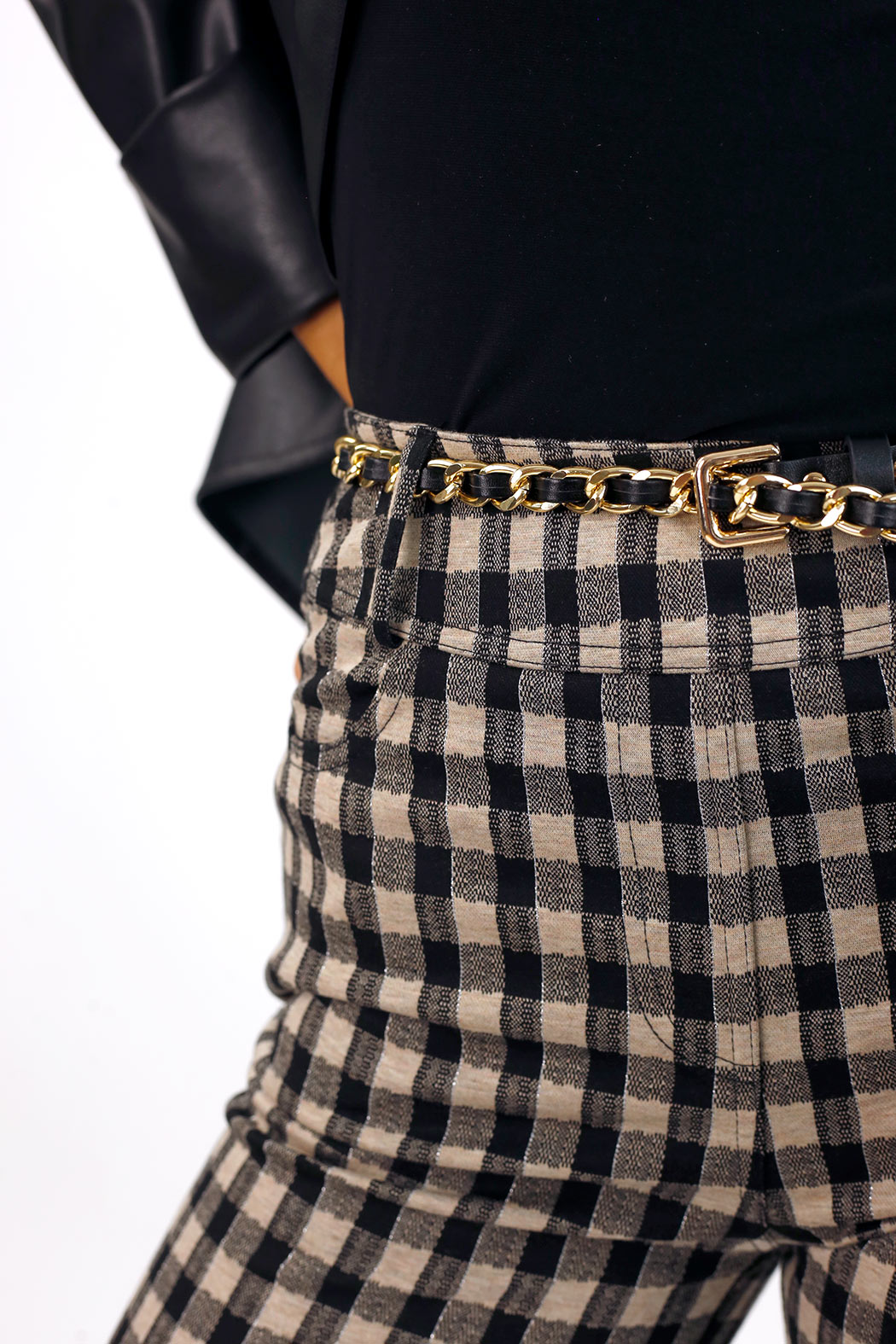 Ponte Wide Flare - Big Check - SALE