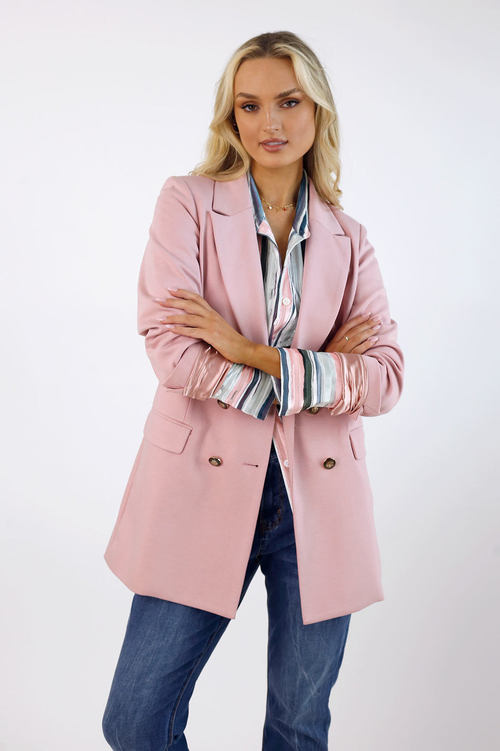 Soft Pink Ponte Blazer - SALE