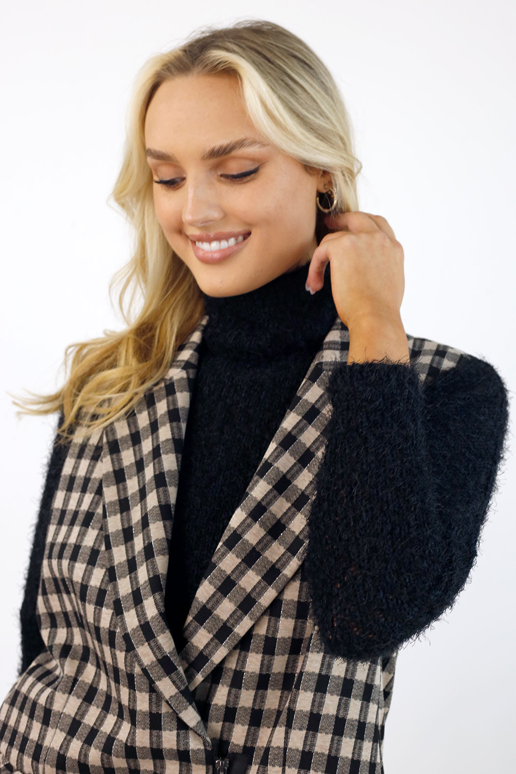 Big Check Zippy Vest - FINAL SALE