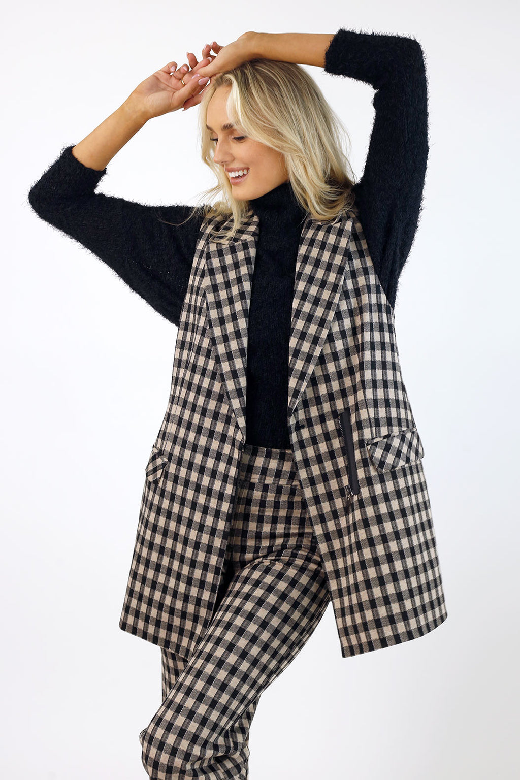 Big Check Zippy Vest - FINAL SALE