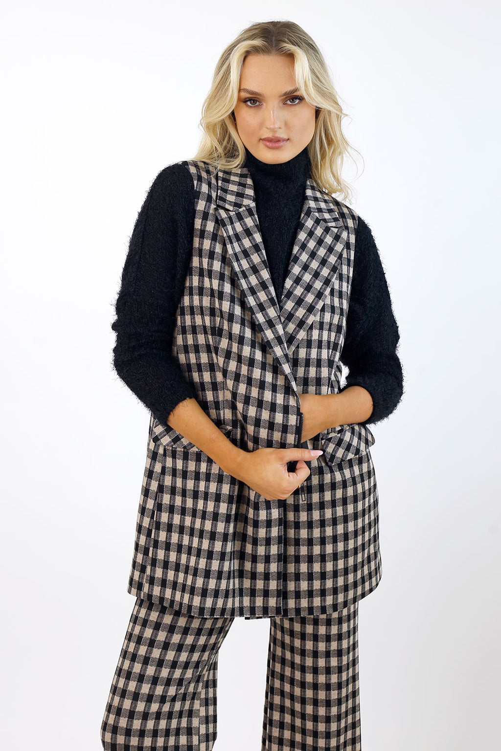 Big Check Zippy Vest - FINAL SALE