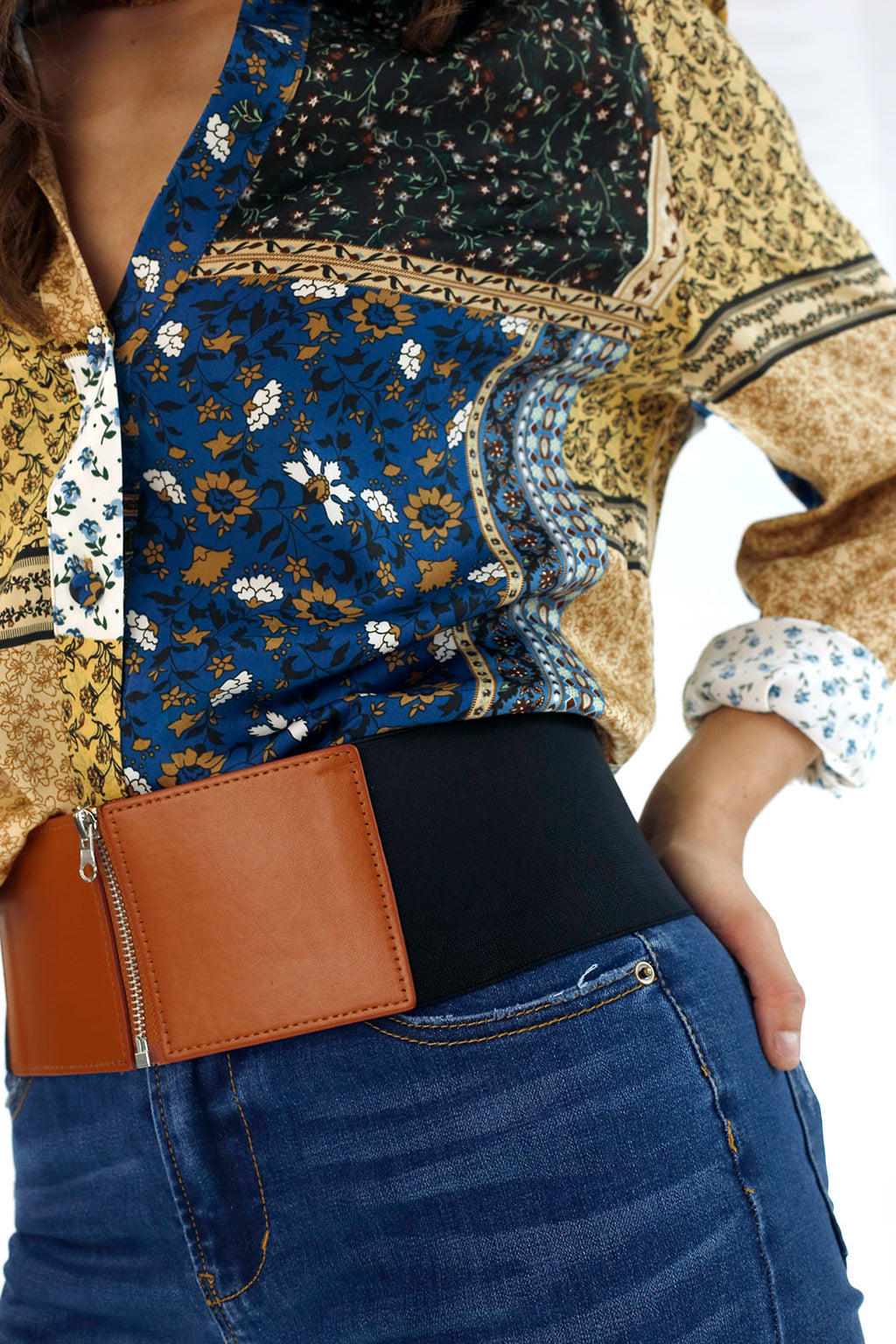 Tan Zip Belt - FINAL SALE