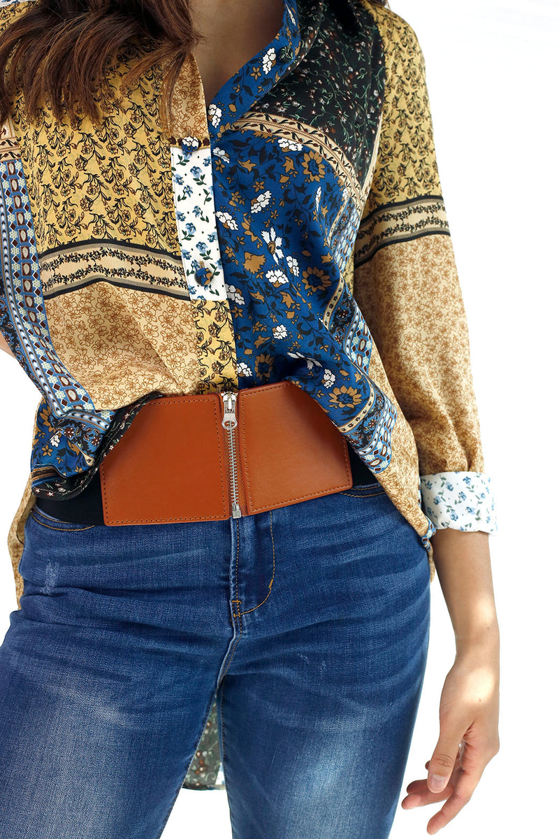 Tan Zip Belt - FINAL SALE