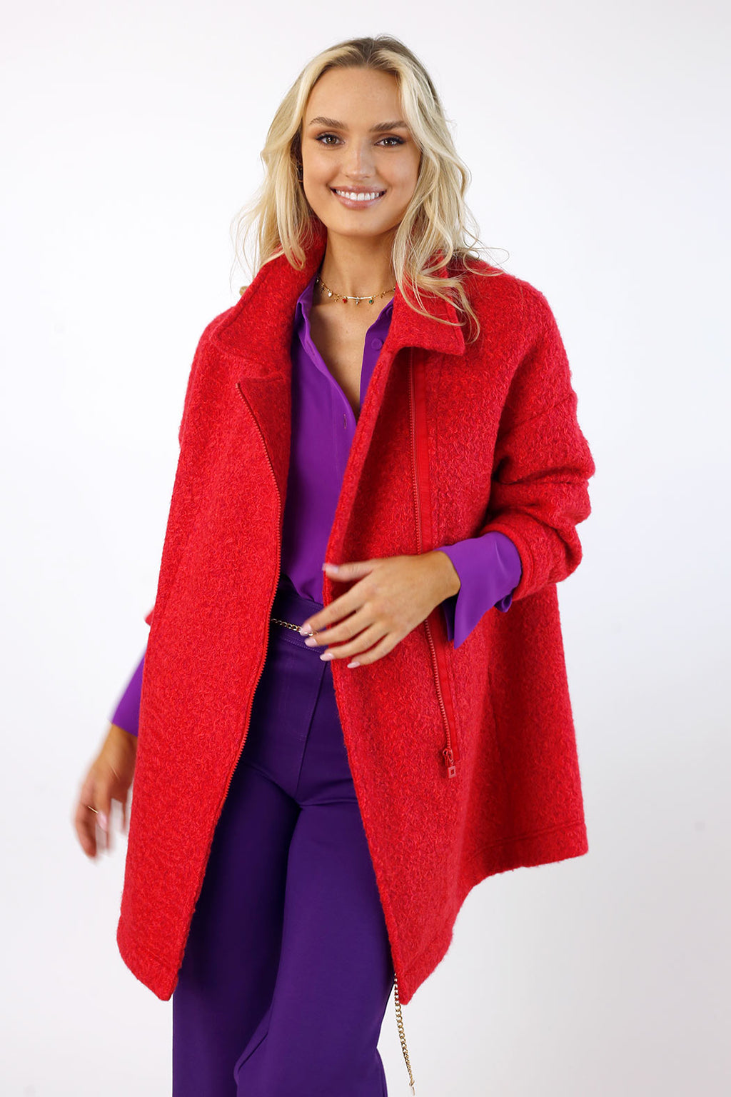 Red Zippy Coat - SALE