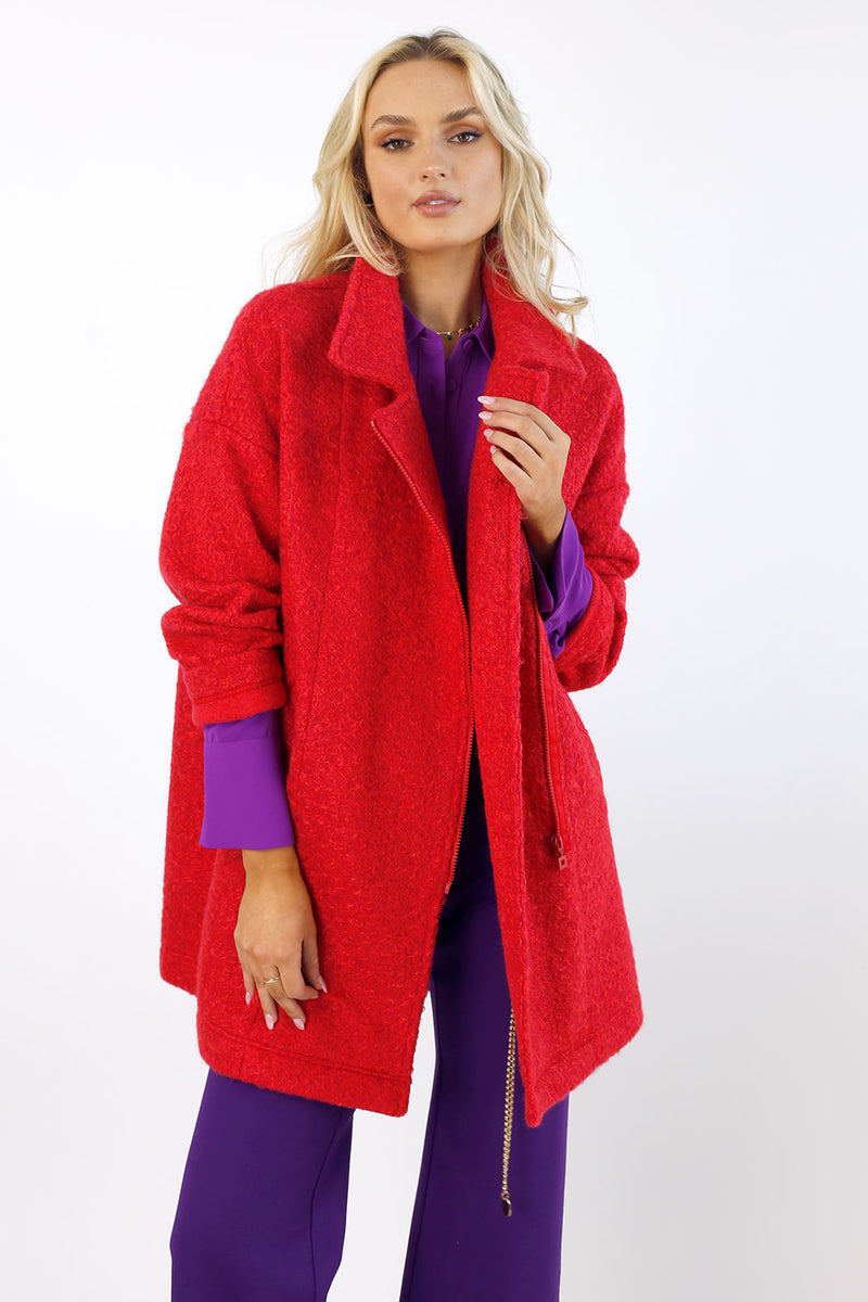 Red Zippy Coat - SALE