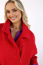Red Zippy Coat - SALE