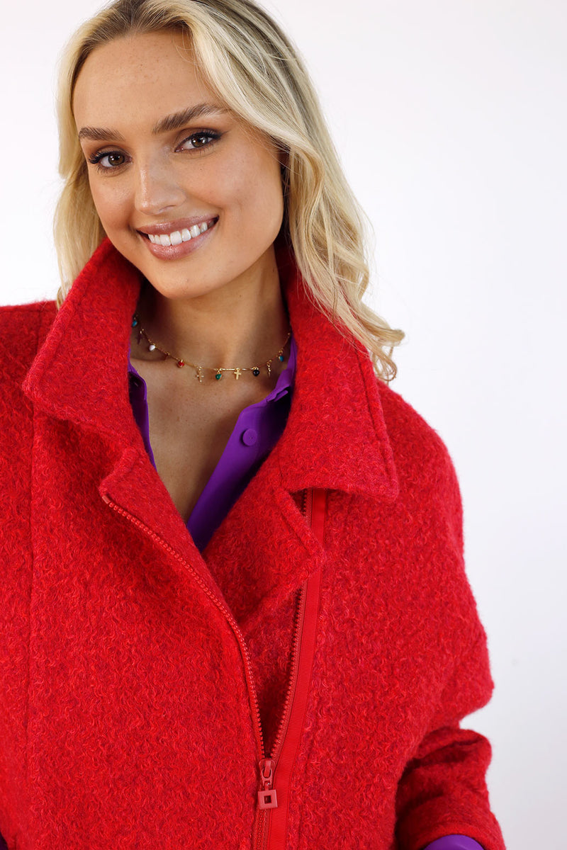 Red Zippy Coat - SALE