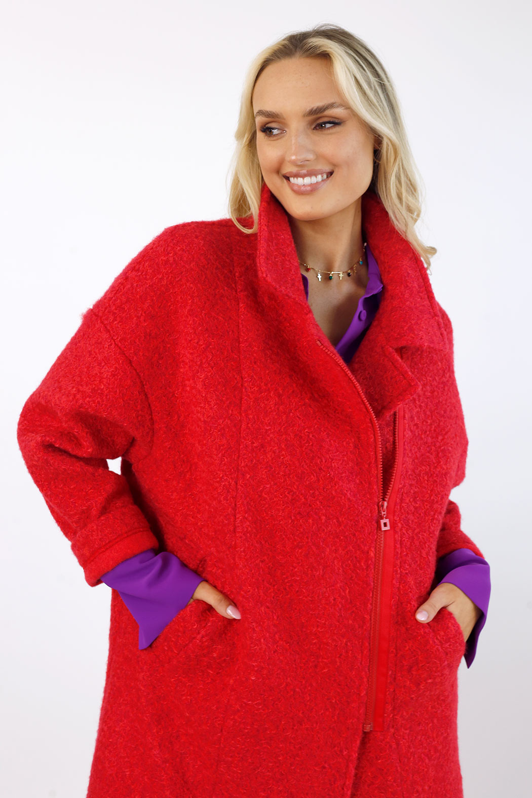 Red Zippy Coat - SALE