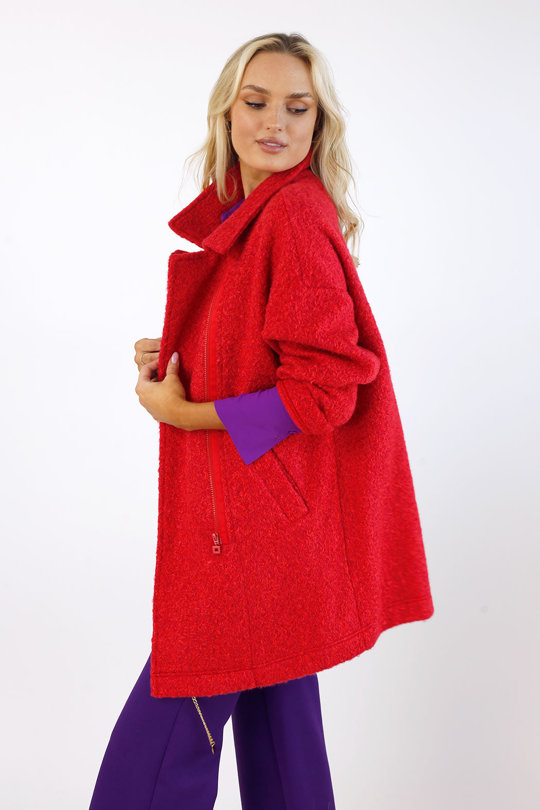 Red Zippy Coat - SALE