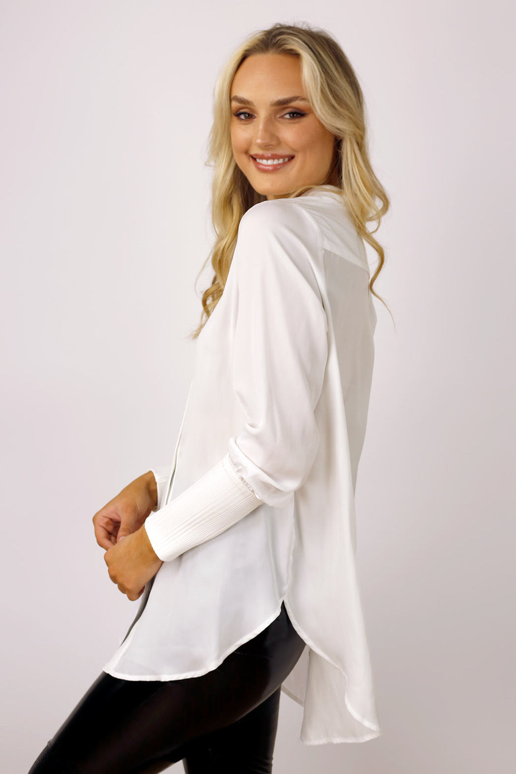 White Classic Seta Andie Shirt - SALE