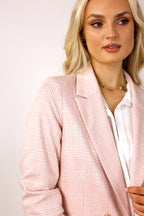 Pink Check Ponte Blazer - FINAL SALE