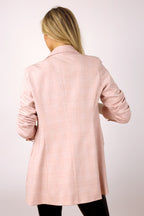 Pink Check Ponte Blazer - FINAL SALE