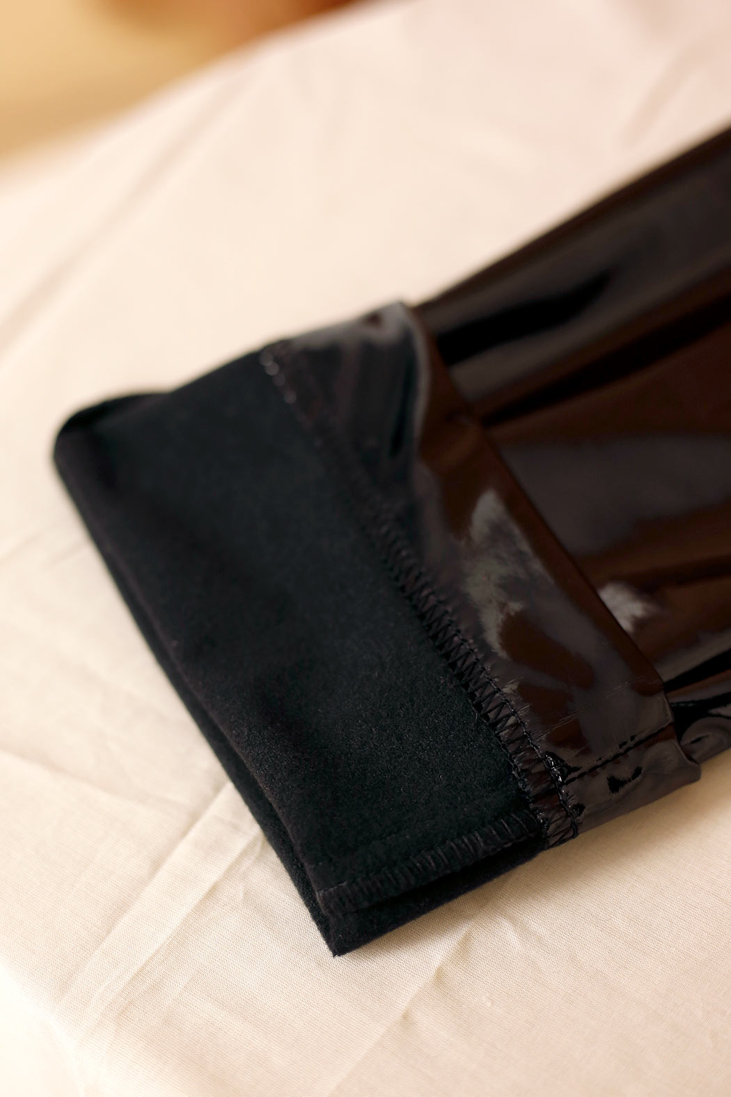 Black Patent Vegan Leather Biker Legging - FINAL SALE