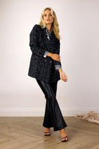 Black Textured Blazer - SALE