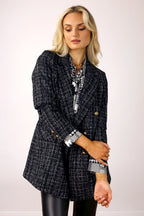 Black Textured Blazer - SALE