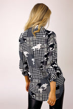 Check Chiffon Asana Shirt - SALE