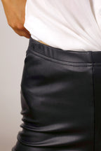 Black Vegan Leather Flare - FINAL SALE