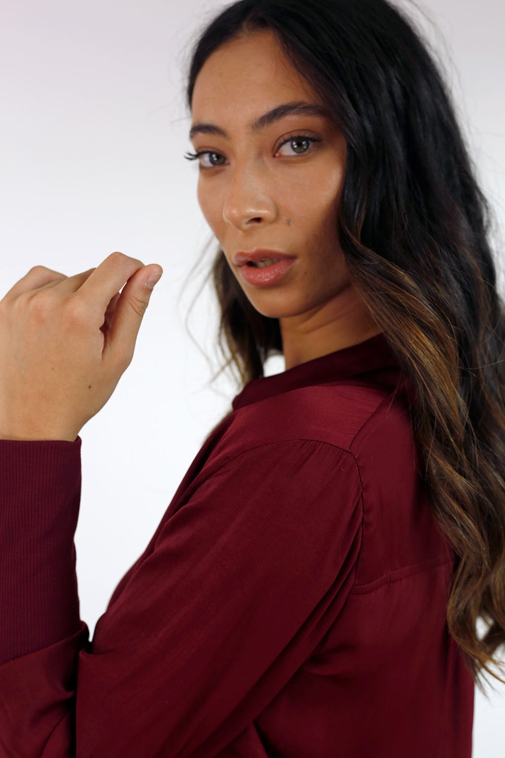 Burgundy Seta Tilda Shirt - SALE