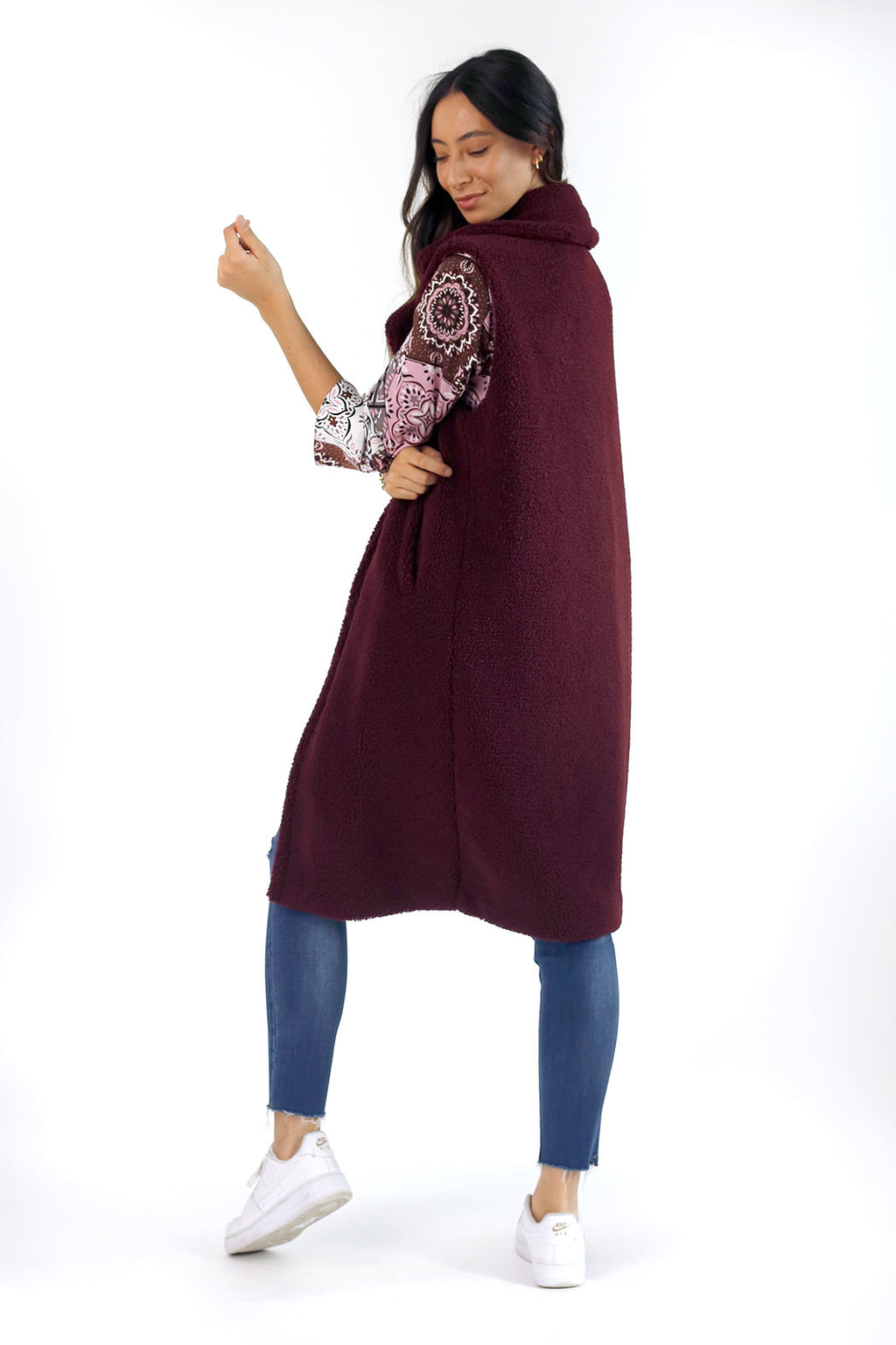 Wine Teddy Vest - SALE