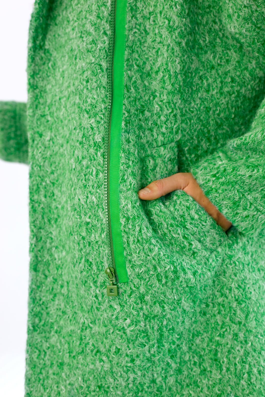 Green Zippy Coat - SALE