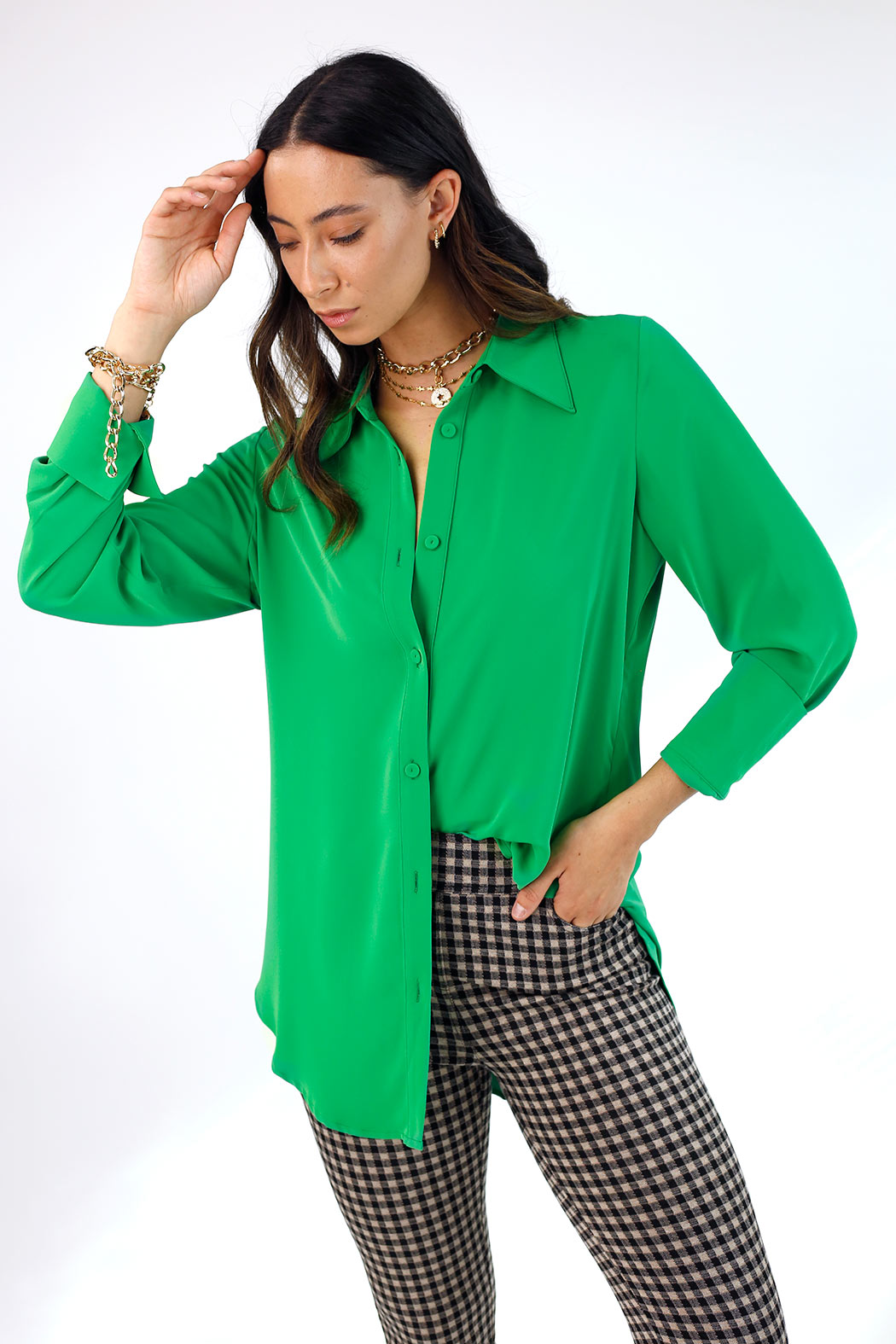 Green Soft Touch Asana Shirt - SALE