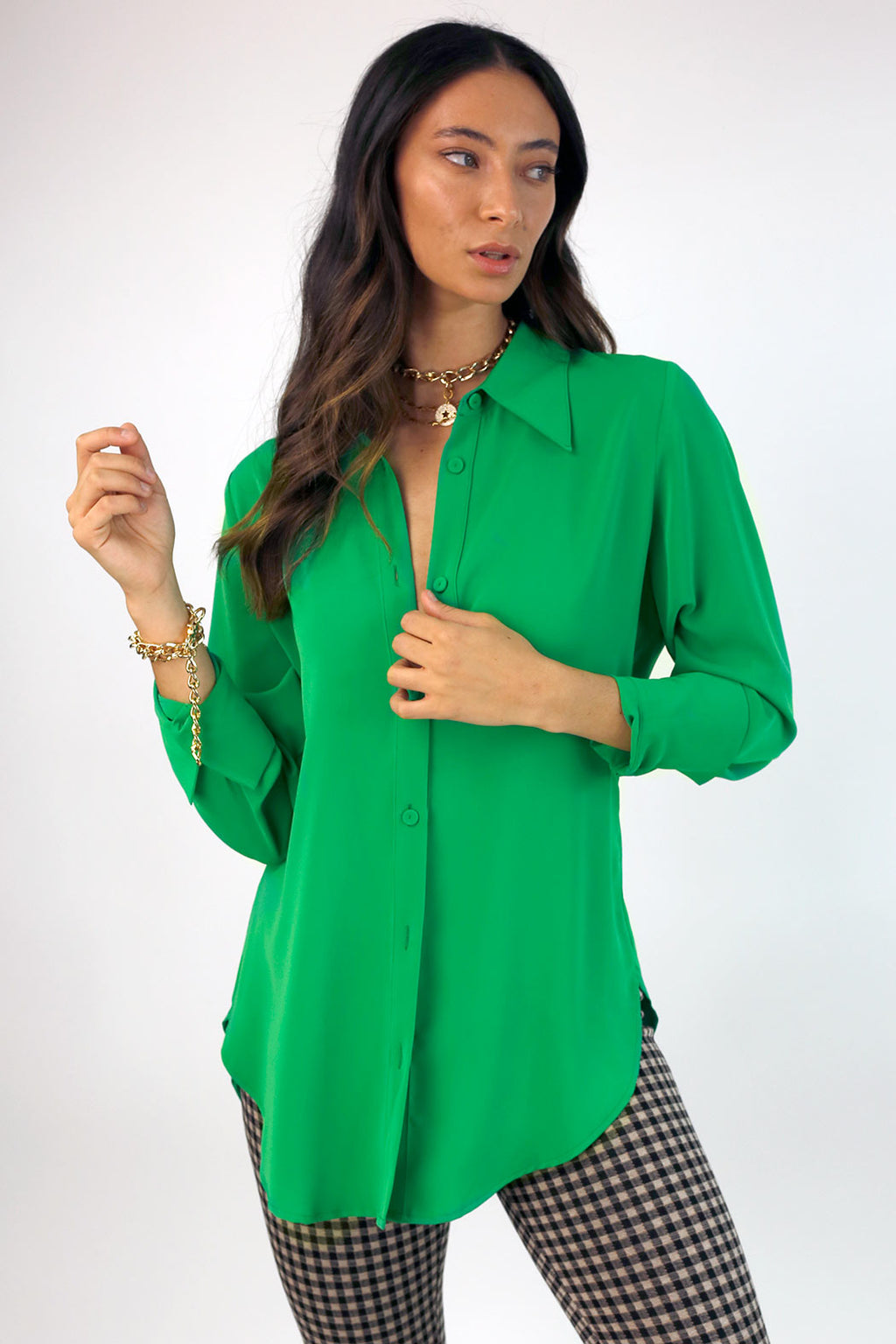 Green Soft Touch Asana Shirt - SALE