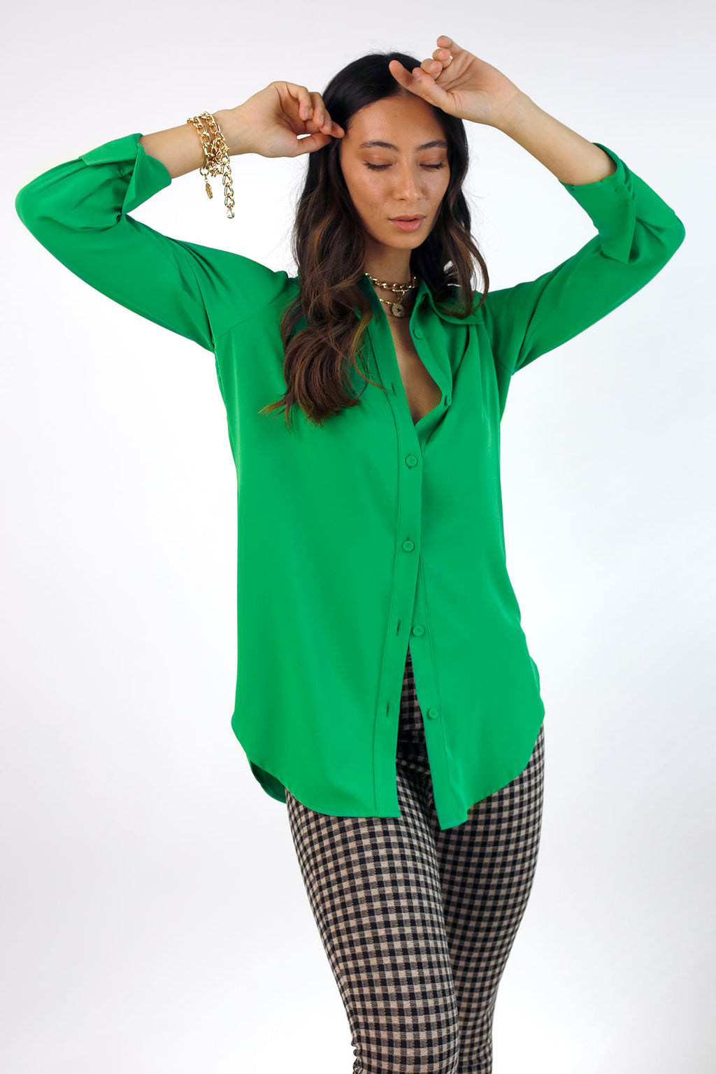 Green Soft Touch Asana Shirt - SALE