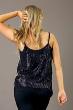 Black Allure Sequin Cami