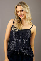 Black Allure Sequin Cami