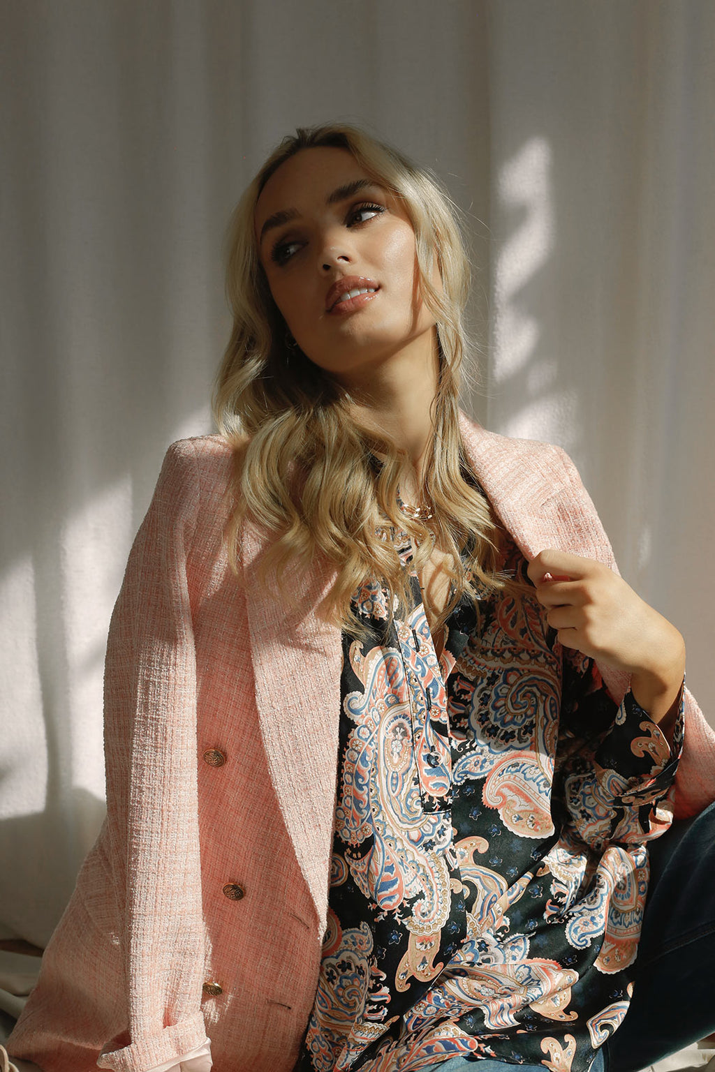 Pink Textured Blazer - FINAL SALE