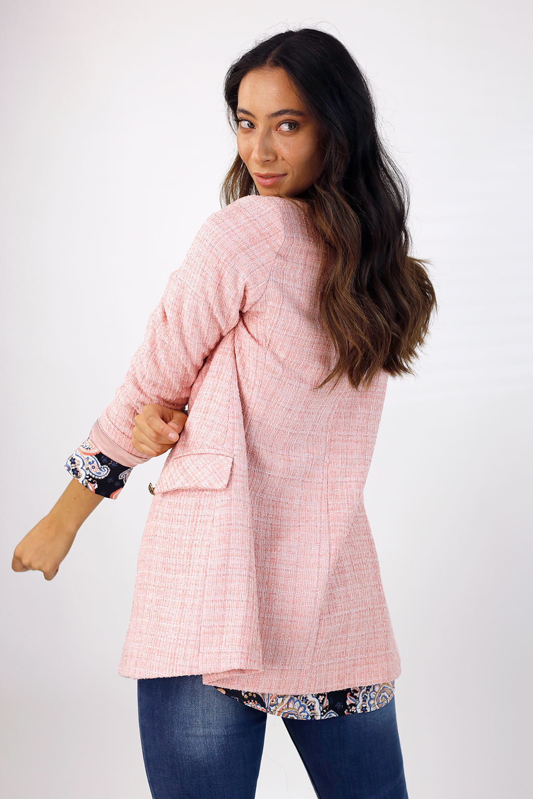 Pink Textured Blazer - FINAL SALE