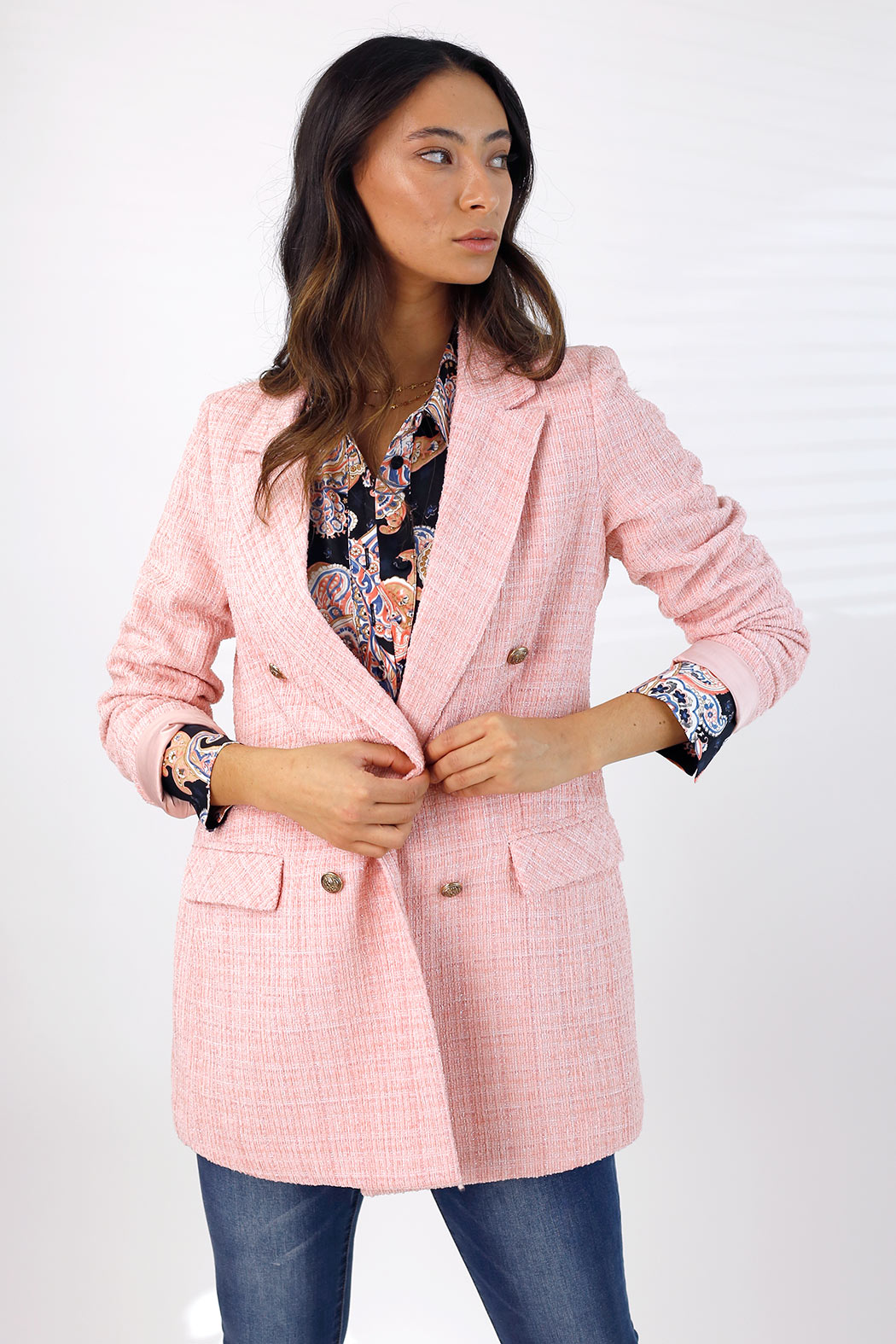 Pink Textured Blazer - FINAL SALE