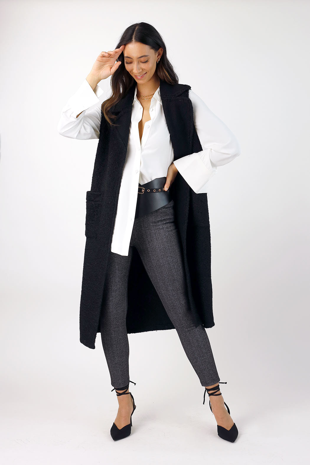 Herringbone Ponte Slim Pant - SALE