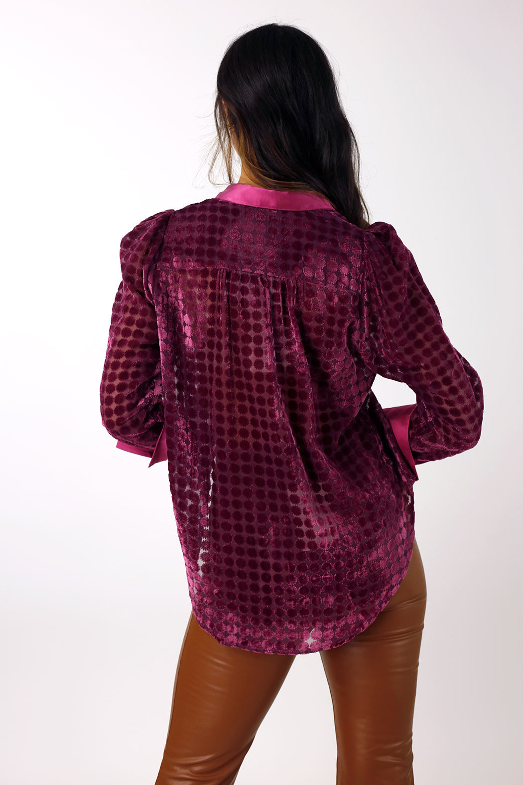 Wine Luxury Statement Shirt - FINAL SALE