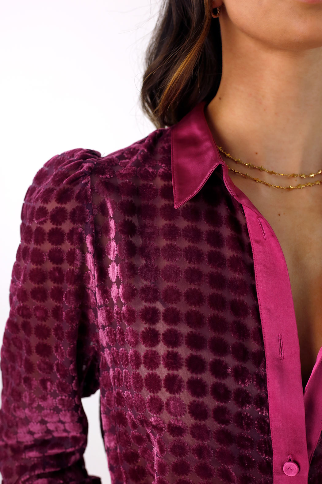 Wine Luxury Statement Shirt - FINAL SALE