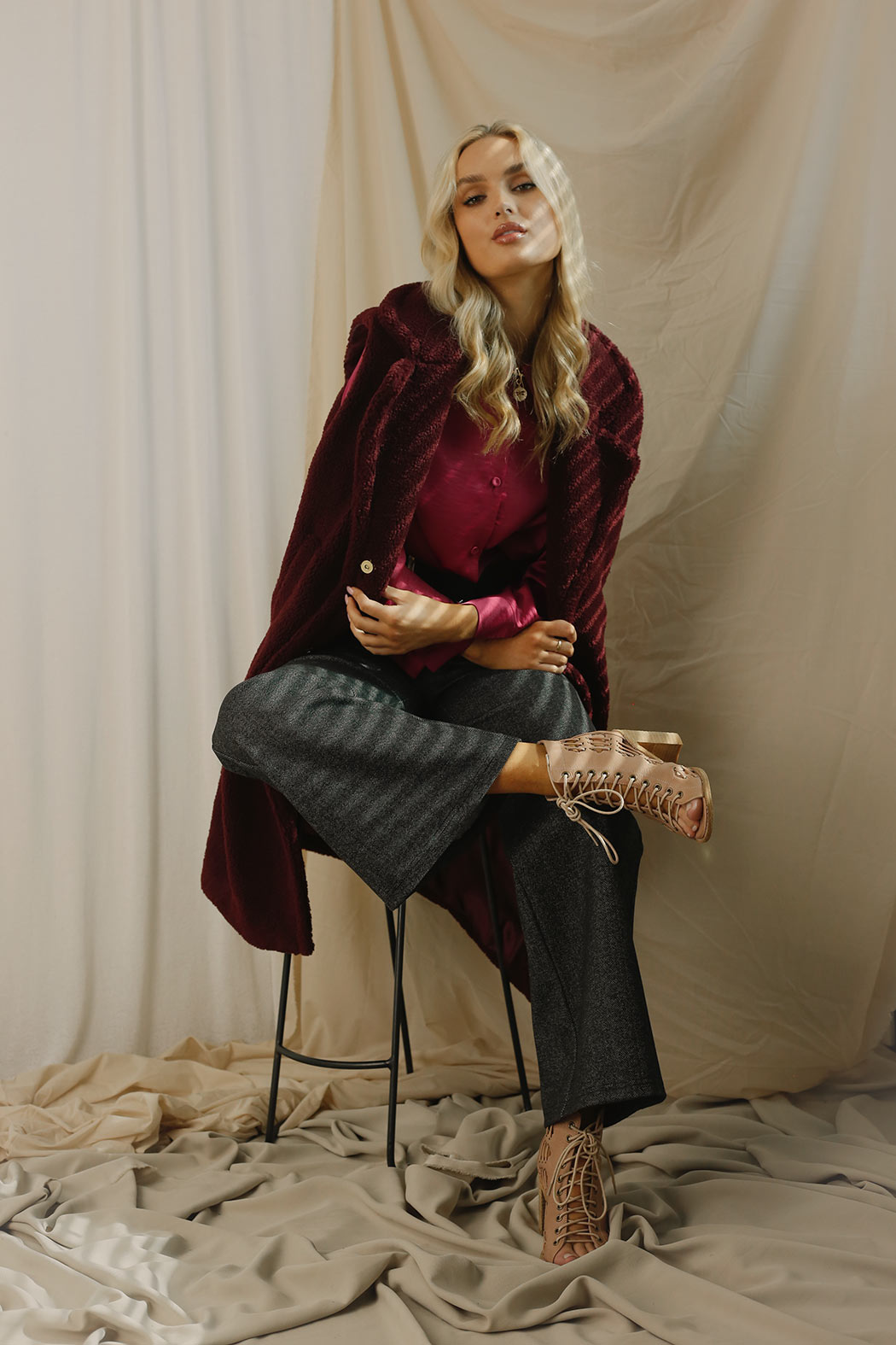 Herringbone Ponte Wide Flare - FINAL SALE