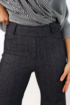 Herringbone Ponte Wide Flare - FINAL SALE
